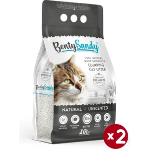 Naturel Kokusuz Topaklanan İnce Taneli Kedi Kumu 10lx2