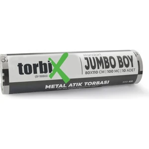 Sıfır Atık Çöp Poşeti Metal Atık Gri 80*110 cm 6,5 KG 10 Rulo
