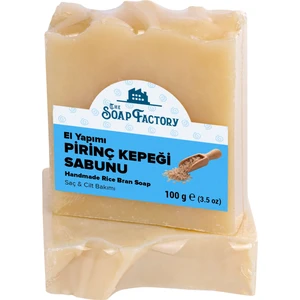 The Soap Factory İpek Seri El Yapımı Pirinç Kepeği Sabunu 100 g - Vegan - Lüks - Çevre Dostu - Bütün Cilt Tiplerine Uygun - Soğuk Sıkım - Üstün Cilt Bakımı - Bitkisel