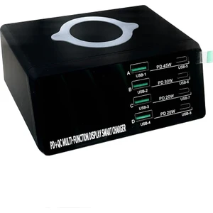 X9D 110W Çoklu Bağlantı Noktalı Akıllı Şarj Istasyonu + Kablosuz Şarj Cihazı AC100-240V