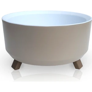 Ayaklı Süzgeçli Kaktüs Sukulent Menekşe Saksısı 2,25 Litre Bej 22CM Plastik Aranjman Saksı No3