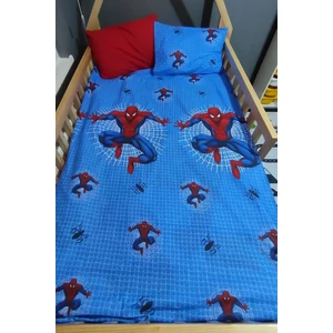 Snr Home Collection Örümcek Adam Pamuklu Tek Kişilik Çocuk Odası Nevresim Seti (Çarşafsız)