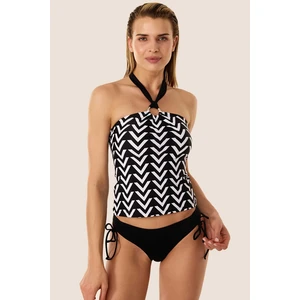 40660 Siyah Desenli Tankini