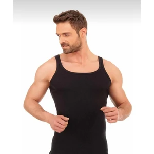 Erkek Siyah 3"lü Ince Askılı Fitilli Kaşkorse Atlet 1044