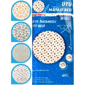 Büyük Boy Yanmaz Keçeli Ütü Masası Örtüsü, Ütü Masası Bezi, Ütü Masası Kılıfı 52X135