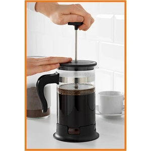 IKEA Upphetta Europestore Isıya Dayanıklı French Press Cam Demlik 1 Lt 22 cm Paslanmaz Çelik