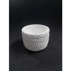 E Hobici  Motifli Saksı 8 x 6 cm