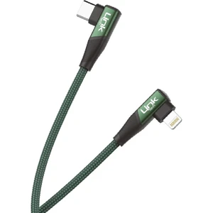 Linktech K596 27W Type-C - Lightning 90 Derece Data/şarj Kablosu 1.5mt