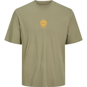 Jack & Jones Jorspıkes Tee Ss Crew Neck Mc Yeşil Erkek T-Shirt 12230725-Silve