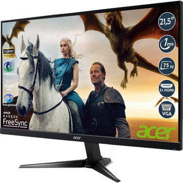 Acer QG221Q 21,5 75Hz 1ms (Hdmı+Vga) Freesync Full HD LED Fiyatı