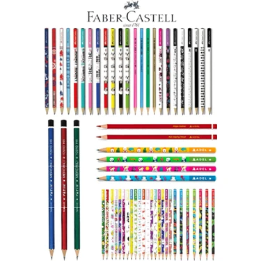 Faber-Castell Kaliteli Karışık 12'li Kurşun Kalem