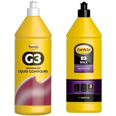 Farecla G3 Sıvı Pasta ve Wax Cila Seti 1 Litre Kolay Uygulama ve Çok Amaçlı