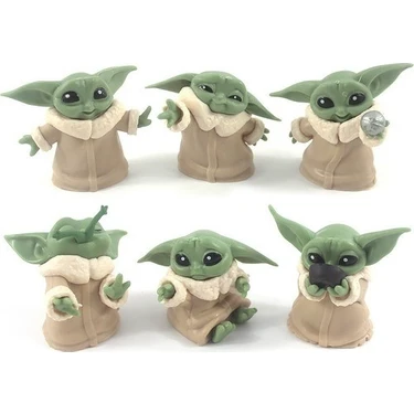 Star Wars Oyuncak Baby Yoda Karakter Figür Seti 6'lı Baby