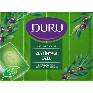 Duru Natural Olive Zeytinyağlı 4 Adet Banyo Sabunu