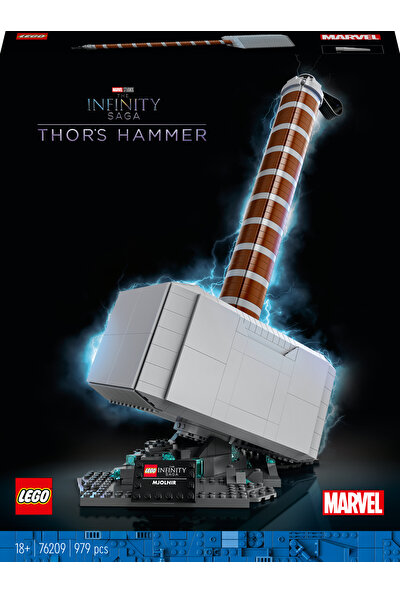 LEGO® Marvel Thor'un Çekici 76209 - Yetişkin Marvel Hayranları ve Model Yapım Meraklıları için Ünlü Mjölnir’in Yapım Seti(979 Parça)
