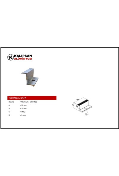 Kalıpsan Güneş Paneli 35'lik Z Clamp (16 Adet )
