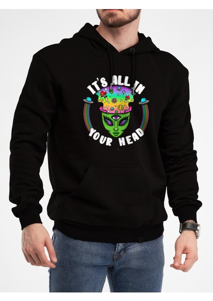 Oversize Sweatshirt & Hoodie Alıen Baskılı