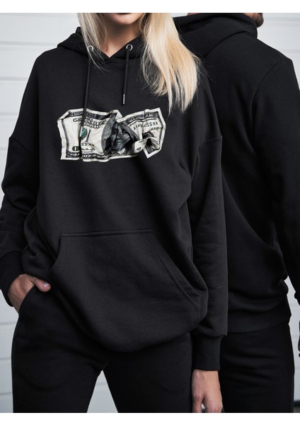 Oversize Sweatshirt & Hoodie Money Baskılı