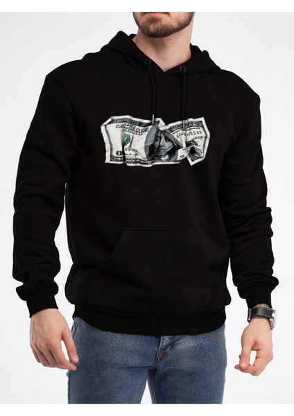 Oversize Sweatshirt & Hoodie Money Baskılı