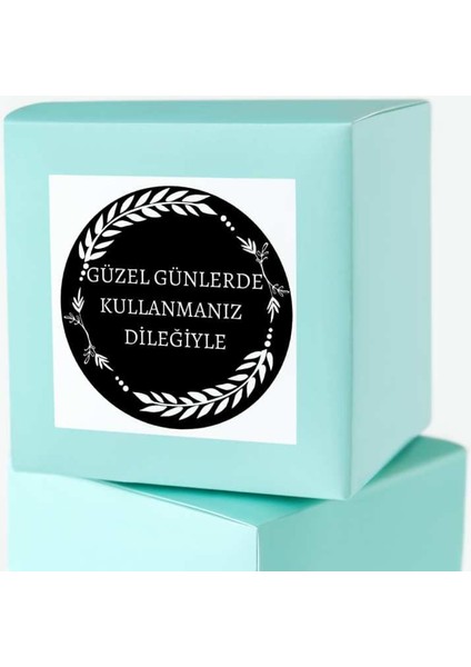 Güzel Günlerde Kullanmanız Dileğiyle Kuşe Etiket 5x5 cm - 40 Adet