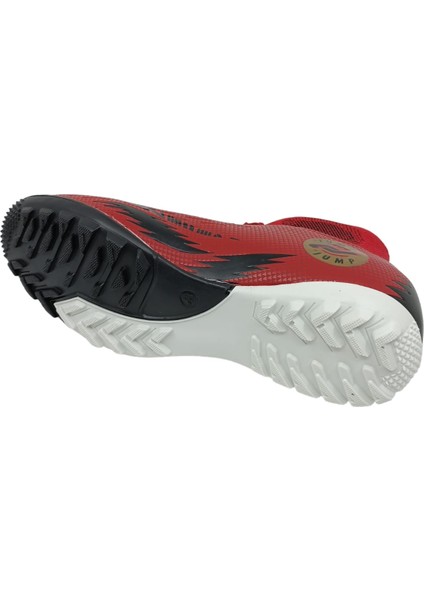 28366 Erkek Kırmızı Bağcıklı Çoraplı Halı Saha Ayakkabı indirimleri