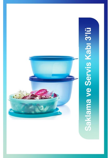 Saklama Ve Servis Kabı 3'Lü Set