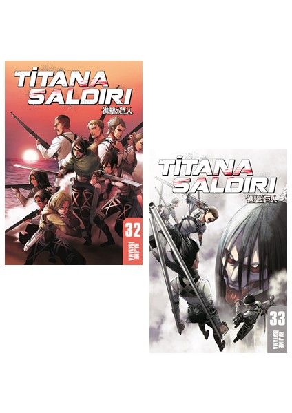 Titana Saldırı 32 - 33. Ciltler Manga Seti