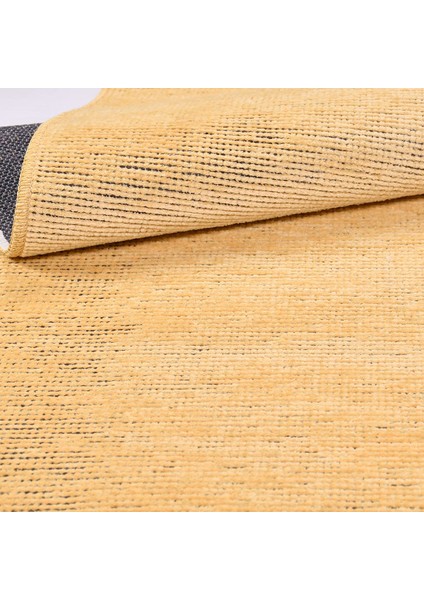 Modern Şönil Kilim Sarı Jakaralı Dokuma Ince Yolluk Natural Lateks Özel Ölçü fiyatları