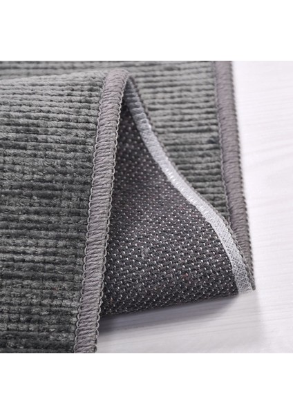 Modern Şönil Kilim Antrasit Jakaralı Dokuma Ince Yolluk Natural Lateks Özel Ölçü fiyatları