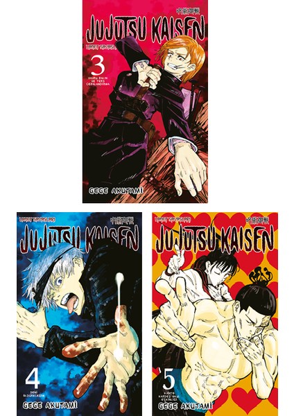 Jujutsu Kaisen 3 - 4 - 5. Ciltler Manga Seti