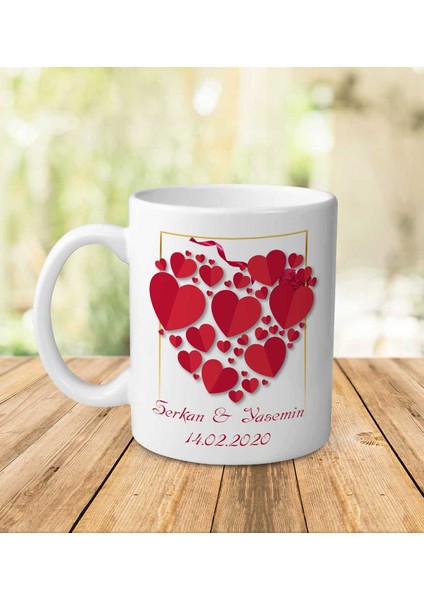 Sevgiliye Özel Isimli Beyaz Kupa Bardak Kp-01