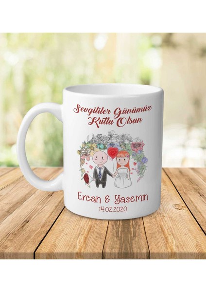 Sevgiliye Özel Isimli Beyaz Kupa Bardak Kp-04