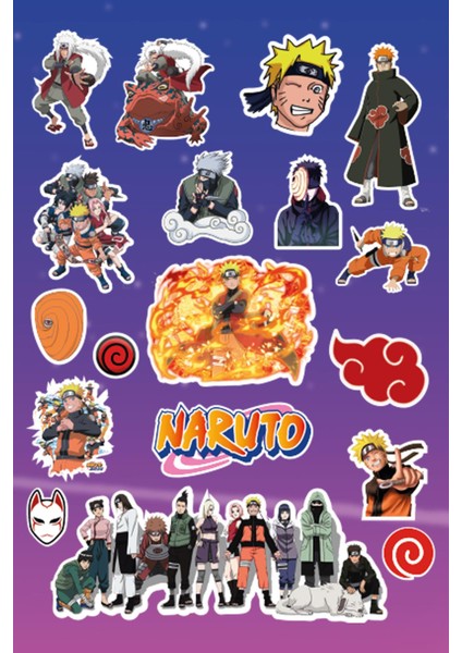 Anime Naruto Sticker Seti 18 Adet