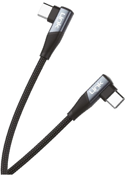 K595 Safe 60W Type-C - Type-C 90 Derece Data/şarj Kablosu 1.5mt