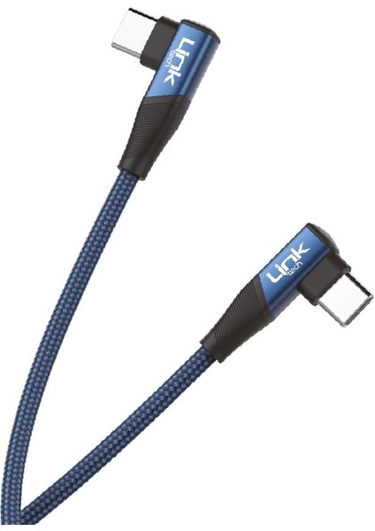 K595 Safe 60W Type-C - Type-C 90 Derece Data/şarj Kablosu 1.5mt