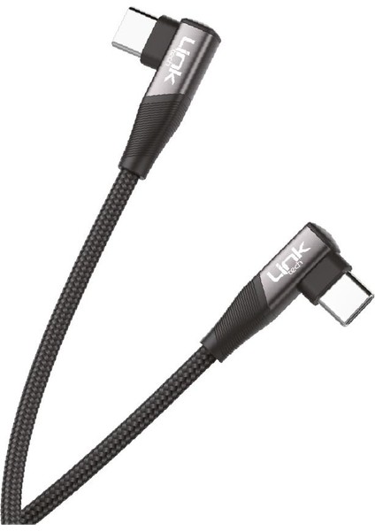 K595 Safe 60W Type-C - Type-C 90 Derece Data/şarj Kablosu 1.5mt