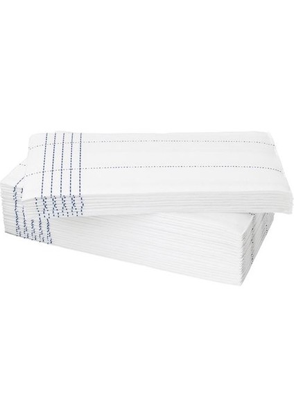 30 Lu Servis Peçete 2 Katlı 38X38 cm Meridyendukkan 30 Lu Mavi Beyaz Servis-Sunum Peçete