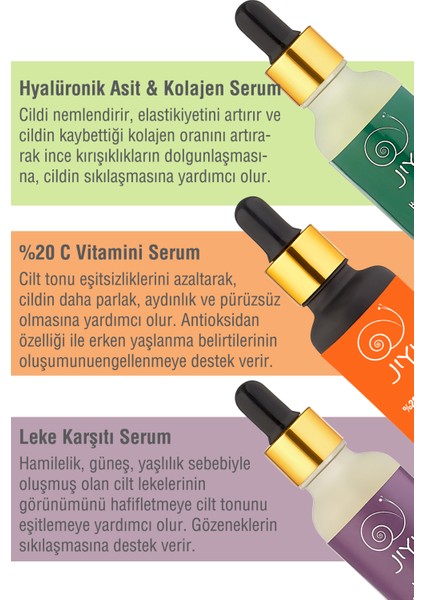 3'lü Cilt Serum Seti 3 x 30 ml