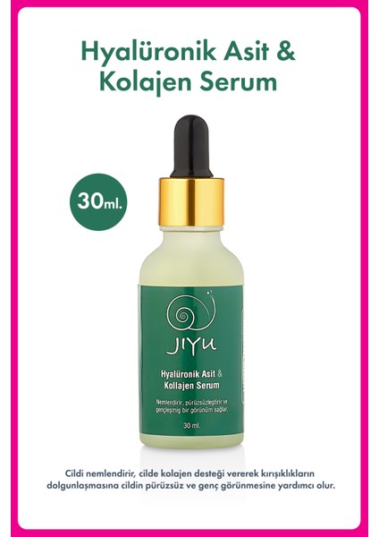 2'li Cilt Serum Seti Hyalüronik Asit ve Kolajen Dolgunlaştırıcı Serum + %20 C Vitamini Aydınlatıcı Cilt tonu Eşitleyici Serum 2 x 30 ml.
