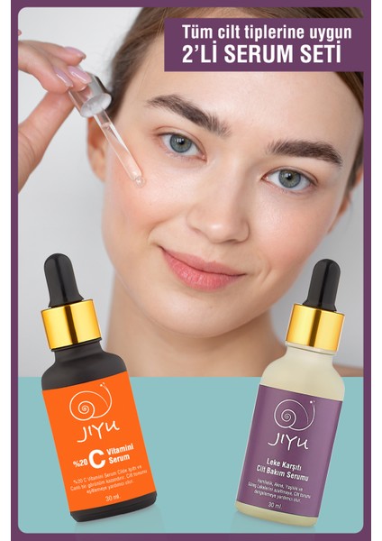 2'li Cilt Bakım Serumları (%20 C Vitamini Serum + Leke Karşıtı Arbutin Serum) 2 x 30 ml