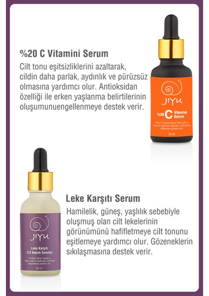 2'li Cilt Bakım Serumları (%20 C Vitamini Serum + Leke Karşıtı Arbutin Serum) 2 x 30 ml