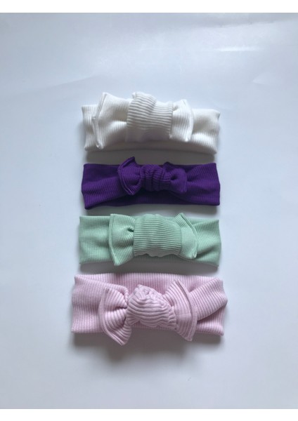 Nis Butik 4'lü Bandana Bebek Hediyelik Set, Bebek Bandana Hediye Seti