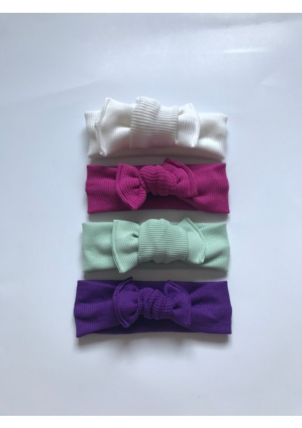 Nis Butik 4'lü Bandana Bebek Hediyelik Set, Bebek Bandana Hediye Seti