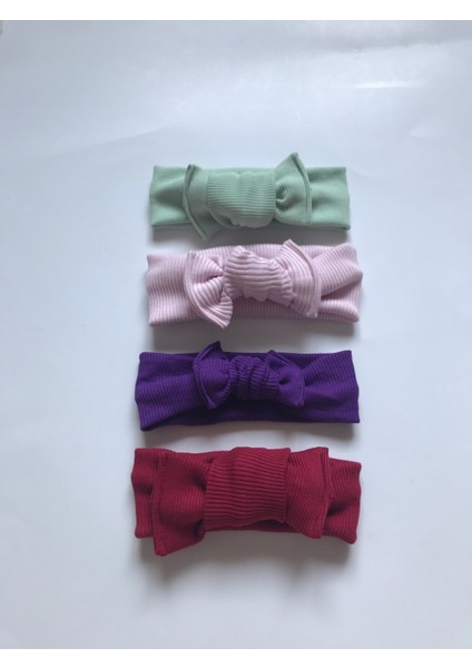 Nis Butik 4'lü Bandana Bebek Hediyelik Set, Bebek Bandana Hediye Seti