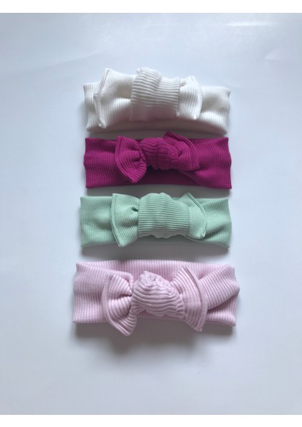 Nis Butik 4'lü Bandana Bebek Hediyelik Set, Bebek Bandana Hediye Seti