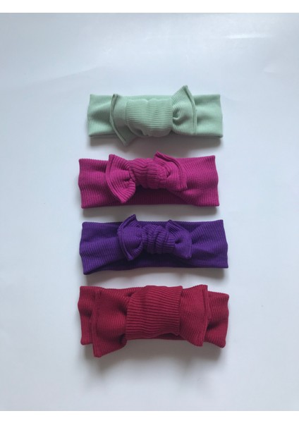 Nis Butik 4'lü Bandana Bebek Hediyelik Set, Bebek Bandana Hediye Seti