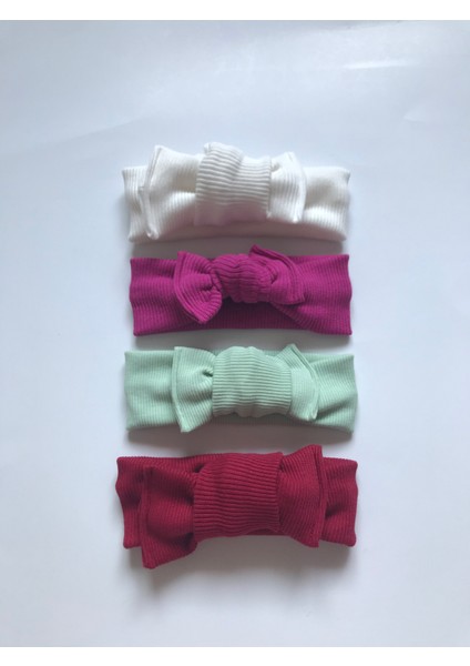 Nis Butik 4'lü Bandana Bebek Hediyelik Set, Bebek Bandana Hediye Seti