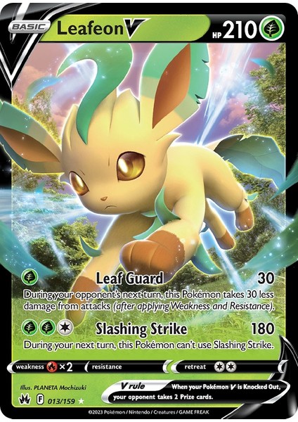 Pokemon Leafeon V 210HP Kart
