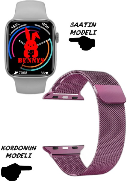 Wacht 8 Pro Akıllı Saat Nfc Özellikli Bt Konuşma Özellikli Akıllı Saat Demir Kordon