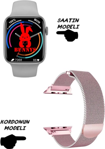 Wacht 8 Pro Akıllı Saat Nfc Özellikli Bt Konuşma Özellikli Akıllı Saat Demir Kordon